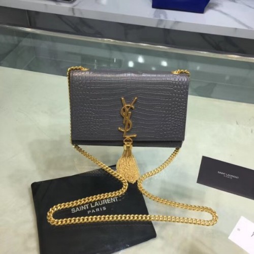 Saint Laurent croc 20cm gray bag ysl00017