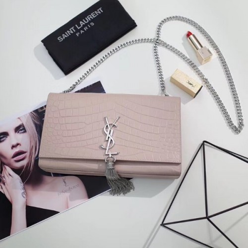 Saint Laurent croc 24 cm beige bag ysl00014