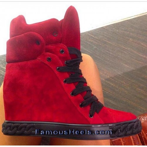 CASADEI WEDGE SNEAKERS RED