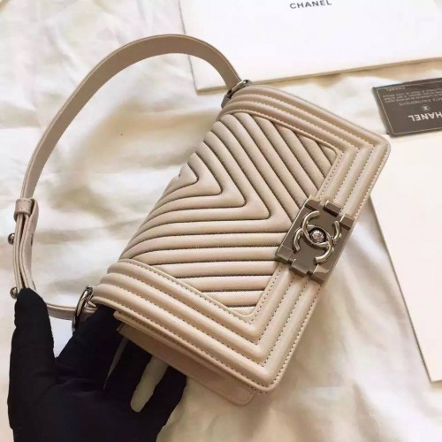 Chanel LeBoy original calfskin beige 20cm