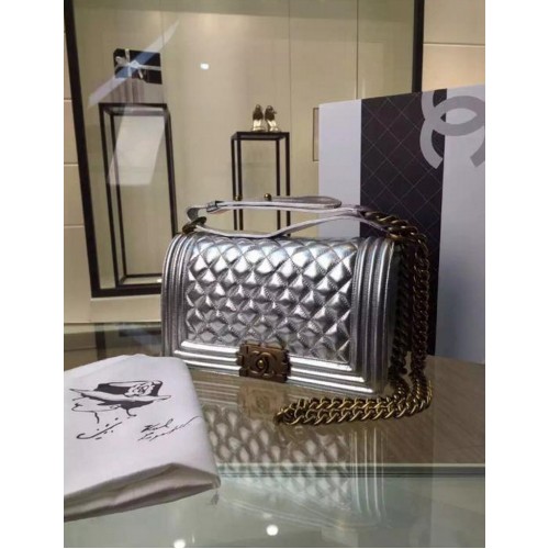 Chanel Leboy silver original leather 25 cm 