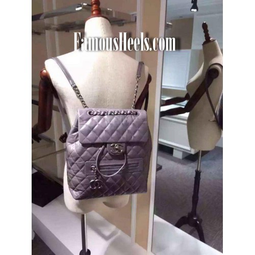 Chanel Backpack original calfskin in gray