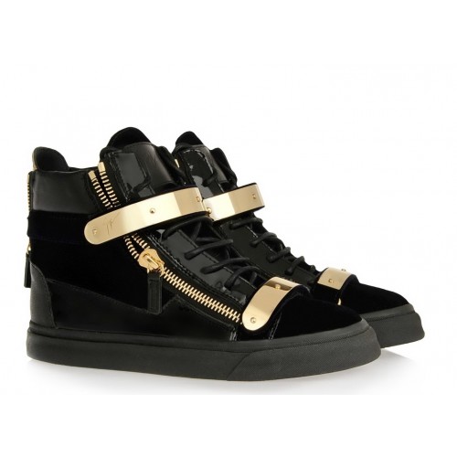 GIUSEPPE ZANOTTI Black Bicolour Hitop Sneaker