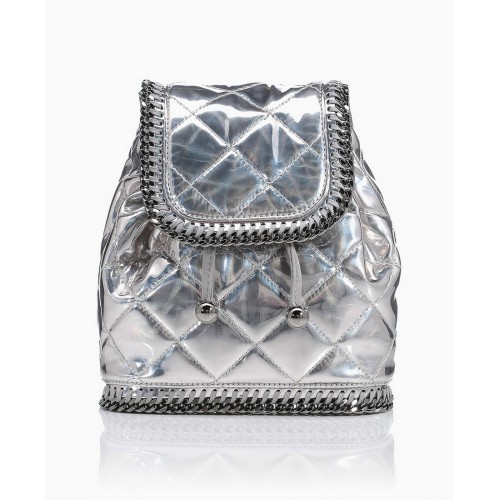 Stella Mccartney metallic silver backpack