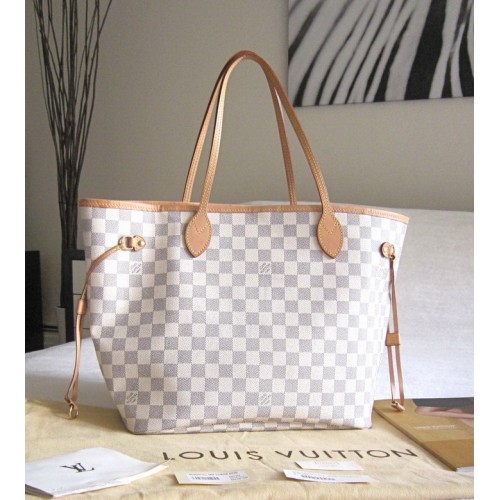 Louis Vuitton Damier Azur Canvas Neverfull white 