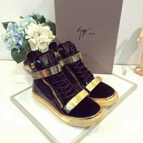 Giuseppe Zanotti original leather gold & black sneakers 