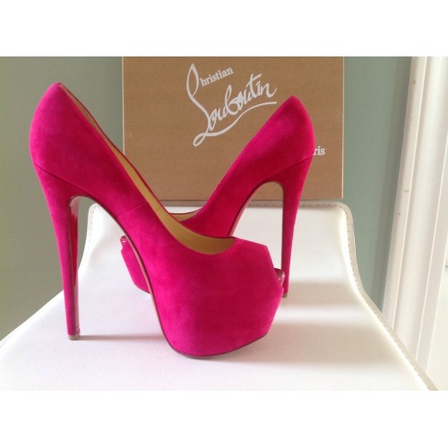 Christian Louboutin highness 160mm pink suede daffodile