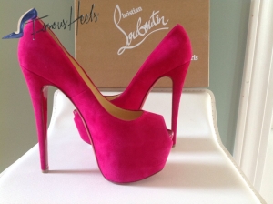 Christian Louboutin highness 160mm pink suede daffodile