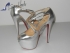 CHRISTIAN LOUBOUTIN SILVER EXAGONA METALLIC LEATHER