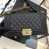 Chanel Boy 25cm lambskin Black 00114