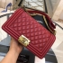 Chanel Boy 25cm lambskin Burgundy 00114