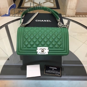 Chanel Boy 25cm lambskin Green 00114