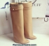 Givenchy Shark Lock Fold Over Knee Boot Nude