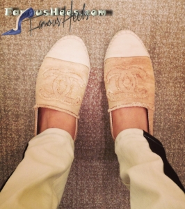 Flat Espadrilles beige and white