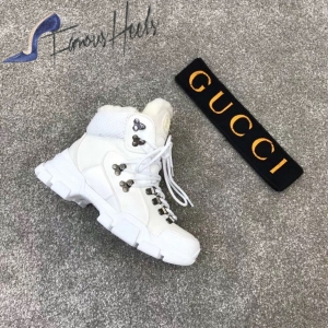 Gucci Flashtrek high-top sneaker with wool white