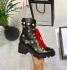 Gucci Leather embroidered ankle boot 008643