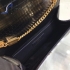 Saint Laurent croc 20cm black bag ysl00018