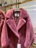 MaxMara Teddy Bear icoan coat pink