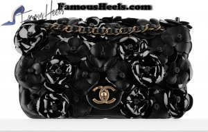 Chanel Flap Bag with Camellia Black