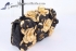 Chanel Flap Bag with Camellia Black and Gold