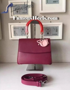 Christian Dior Bedior bag in burgundy and pink