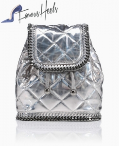 Stella Mccartney metallic silver backpack