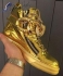 Giuseppe zanotti original leather gold sneakers 