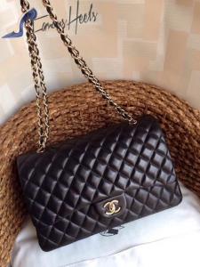 Chanel Lambskin Jumbo Double Flap Black 33cm