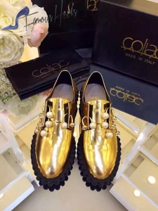 Coliac loafers black and gold 