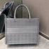 Christian Dior Book Tote Bag Gray CDBBT-2359