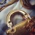 Christian Dior lady dior bag in python skin gold