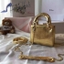 Christian Dior lady dior bag in python skin gold