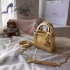 Christian Dior lady dior bag in python skin gold