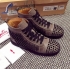 CHRISTIAN LOUBOUTIN sneakers gray with black Spikes